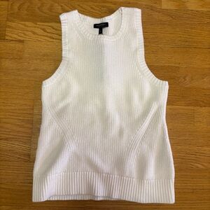 NEW Banana Republic Ribbed Organic Cotton Coastal Preppy Layering Sweater Vest L
